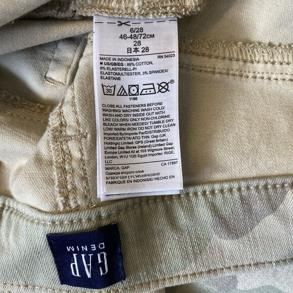 Gap High Rise True Skinny Ankle Green Camouflage Stretch Jeans Womens Size 6-NEW - Picture 6 of 6